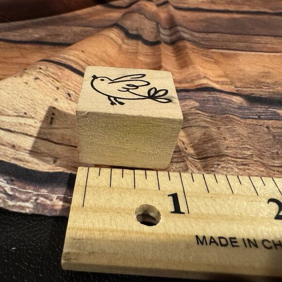 Bird Rubber Stamp Wood Mounted Outline Art Line Drawing Craft Scrapbooking Card - Picture 7 of 9